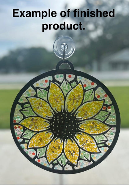 Suncatcher Kit, Crushed Glass Art, DIY Kit