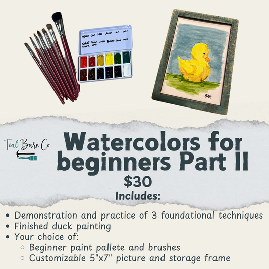 May 23rd - Watercolors For Beginners Part II