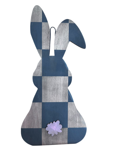 Checkered Bunny Sign