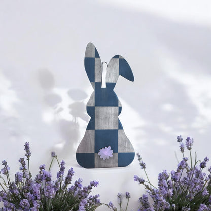 Checkered Bunny Sign