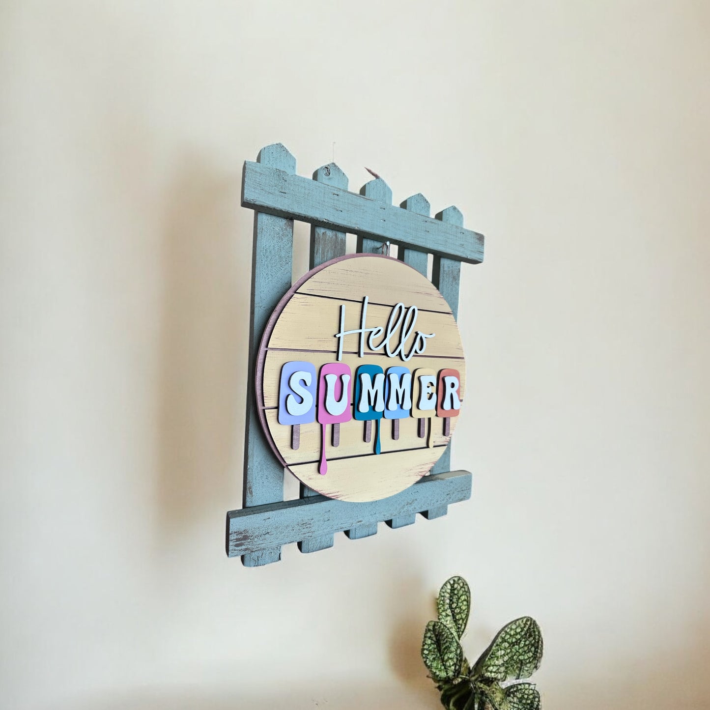 Fence Hanger with Interchangeable Sign