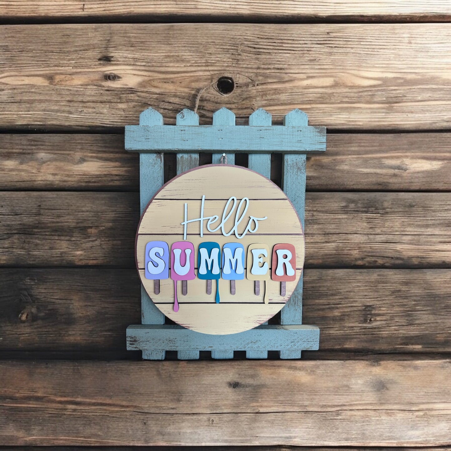 Fence Hanger with Interchangeable Sign