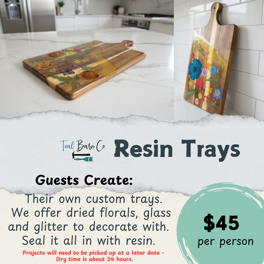 Resin Art Trays Workshop