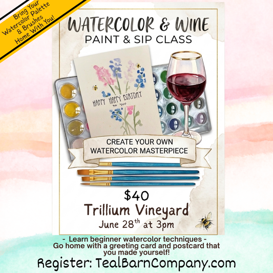 Wine and Watercolors at Trillium Vineyard