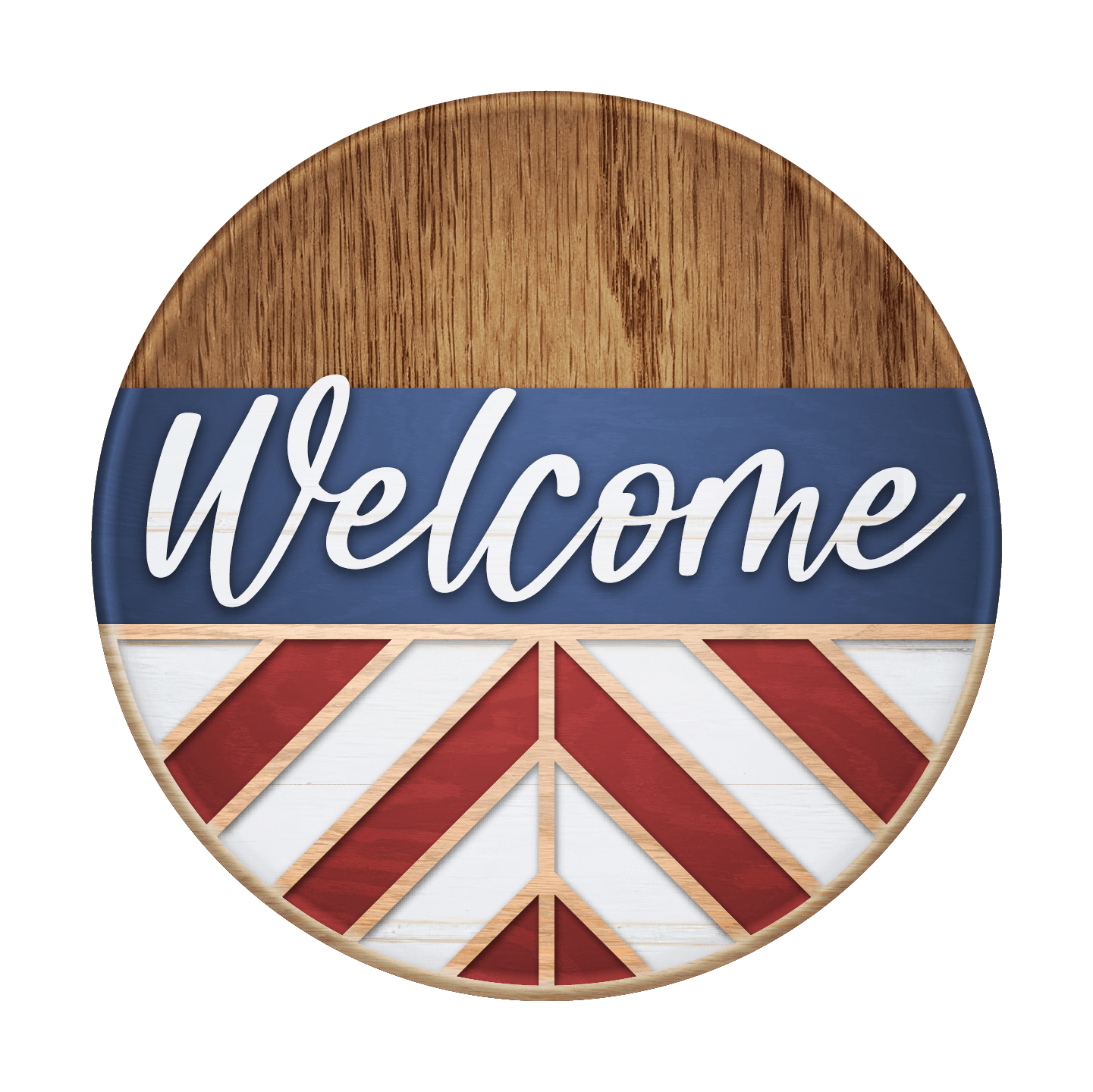 Door Hanger - Welcome Sign - Geometric Design – Teal Barn Company