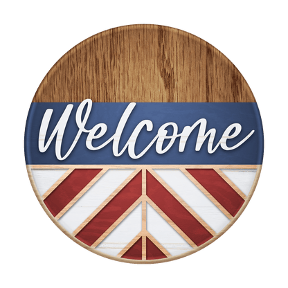 Door Hanger - Welcome Sign - Geometric Design Kit