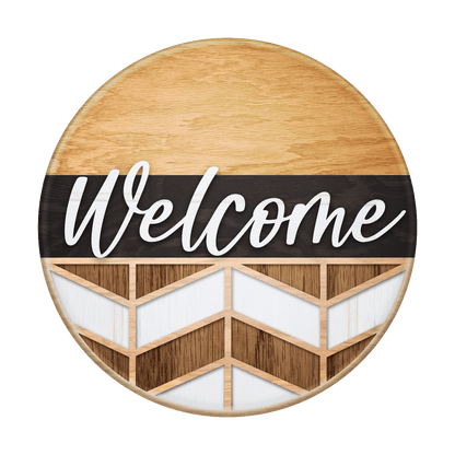 Door Hanger - Welcome Sign - Chevron Design Kit