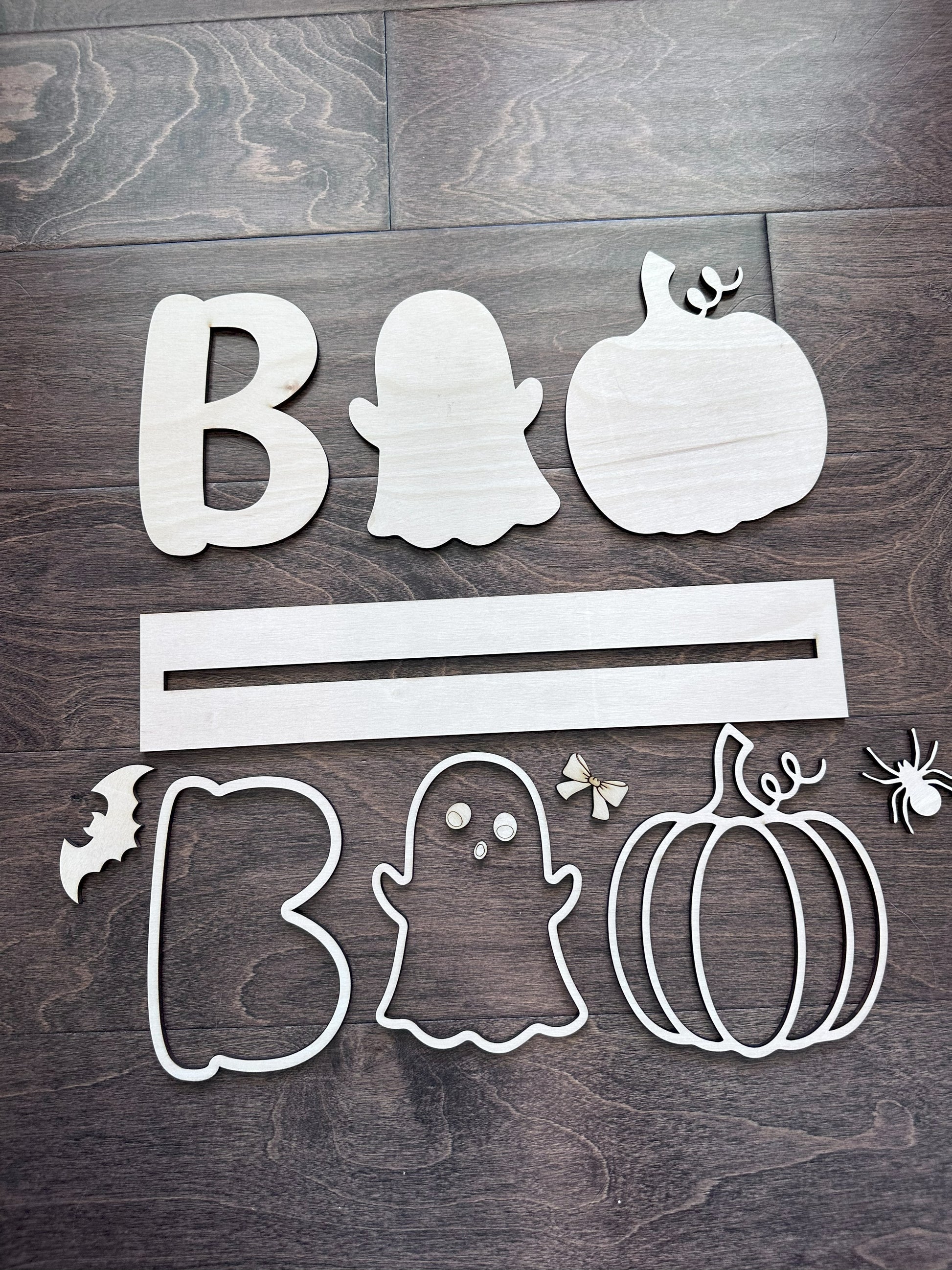 Cute Boo ghost pumpkin DIY Shelf Sitter