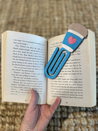 Coffee cup shaped bookmark