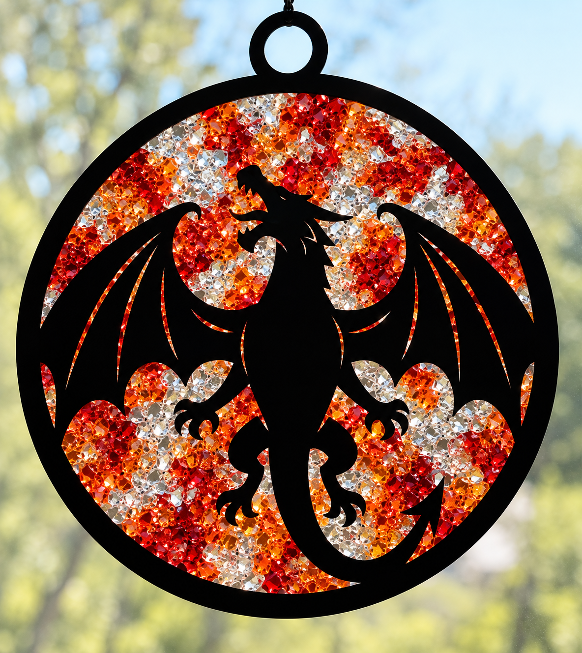 Round Dragon Suncatcher