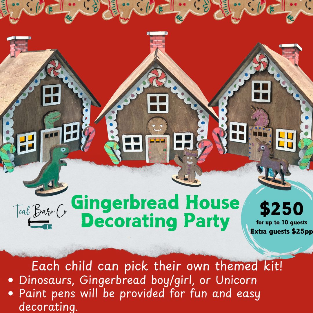 Decorate A Wood Gingerbread House Party
