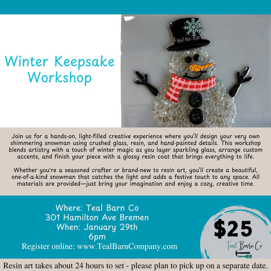 Glass Snowman Workshop
