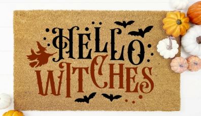 DIY Doormat - Hello Witches