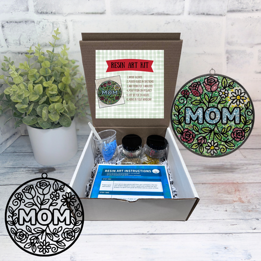 Suncatcher Kit, Crushed Glass Art, DIY Kit For Mom