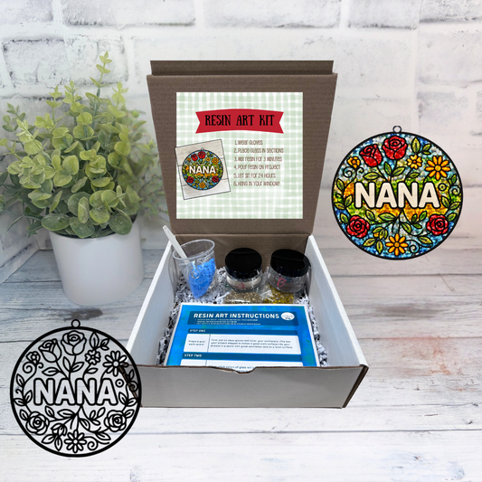 Suncatcher Kit, Crushed Glass Art, DIY Kit For Nana
