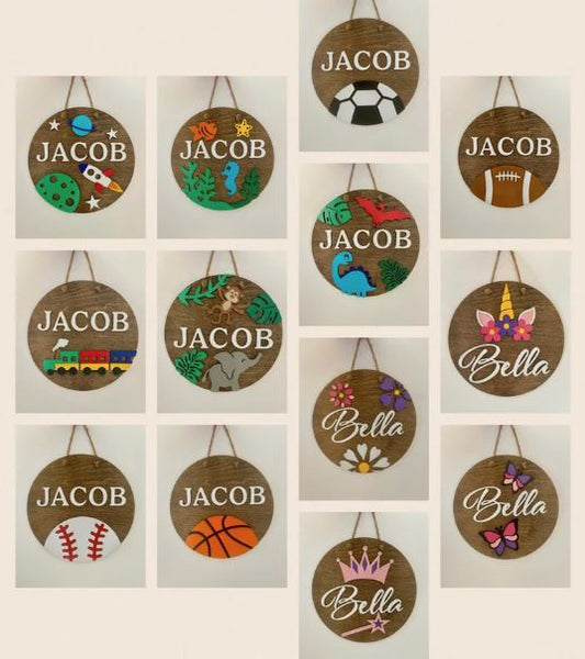 Door Hanger - Custom Door Hanger - Pick Your Design and Add Your Name!