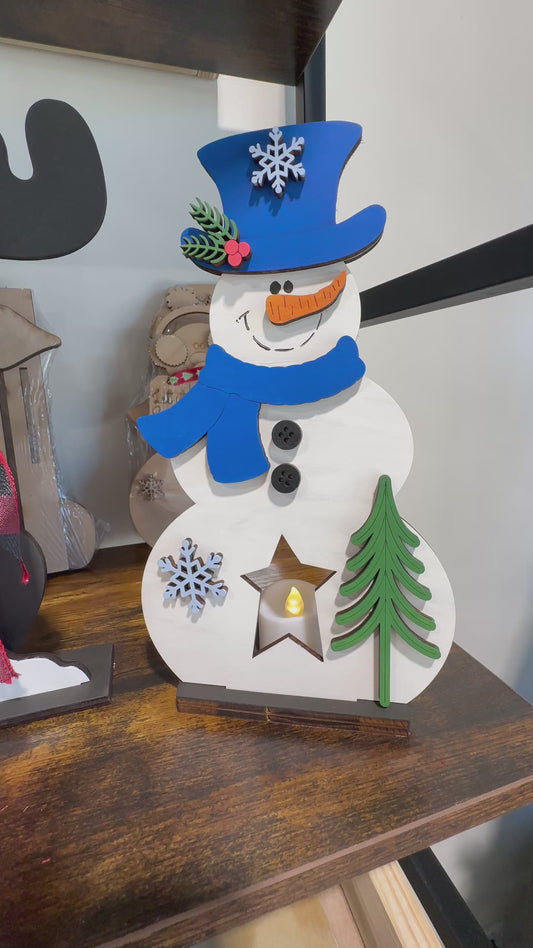 Snowman Votive Candle Holder