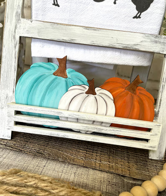 Tea Towel Display Insert - Fall Pumpkins