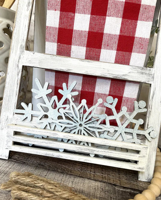 Tea Towel Display Insert -Snowflakes Insert