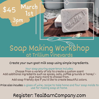 Sip and Pour - Learn to create your own melt and pour soaps!